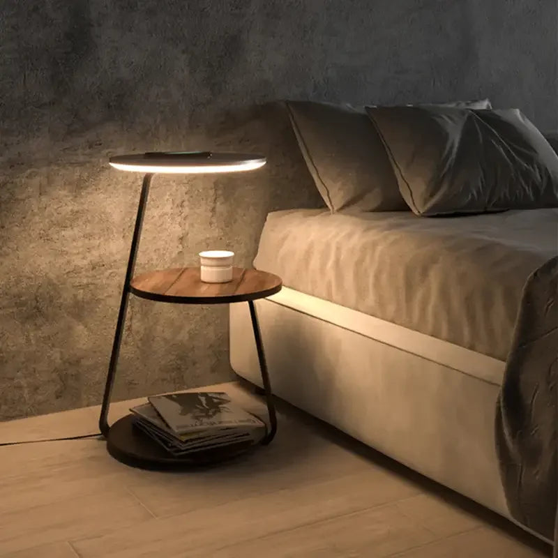 LED Bedside Floor Lamp With Wireless Charging