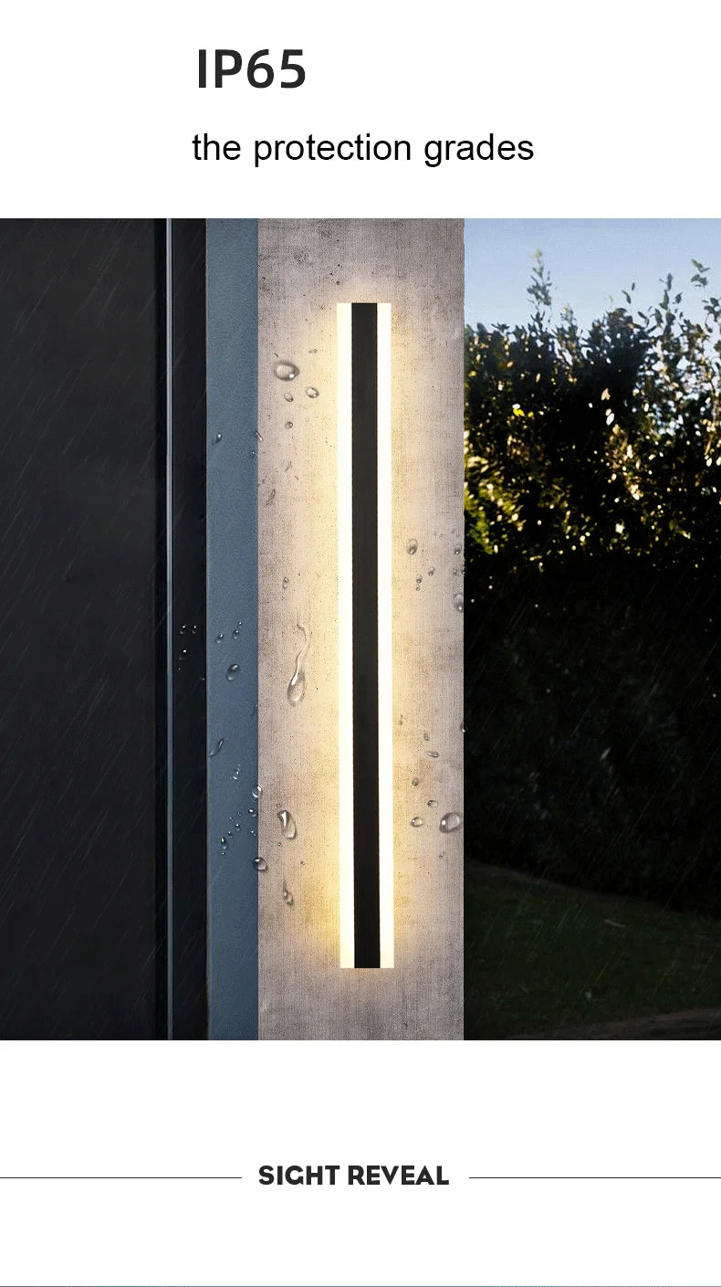 Callirrhoe - Wall Light Waterproof outdoor Long Strip LED wall lamp