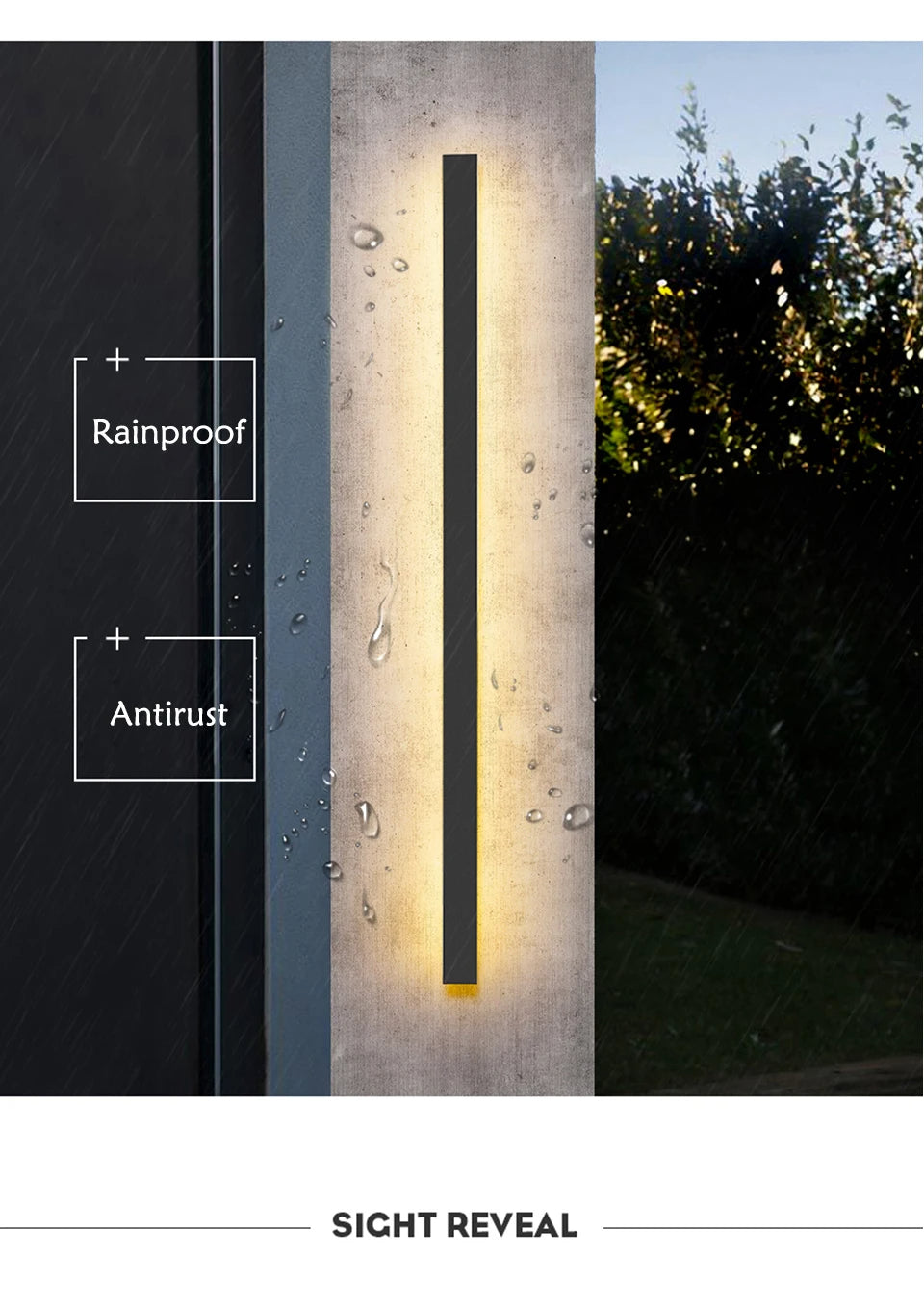 Callirrhoe - Wall Light Waterproof outdoor Long Strip LED wall lamp