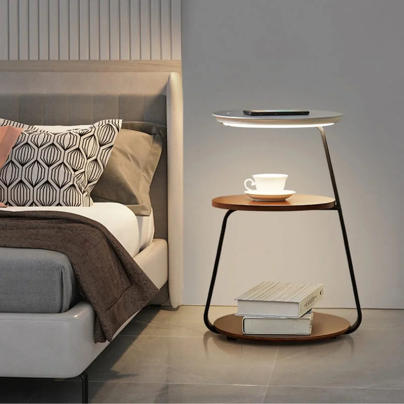 LED Bedside Floor Lamp With Wireless Charging