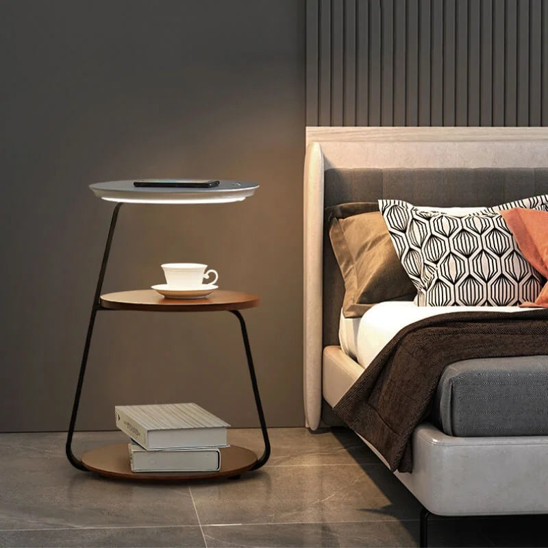LED Bedside Floor Lamp With Wireless Charging