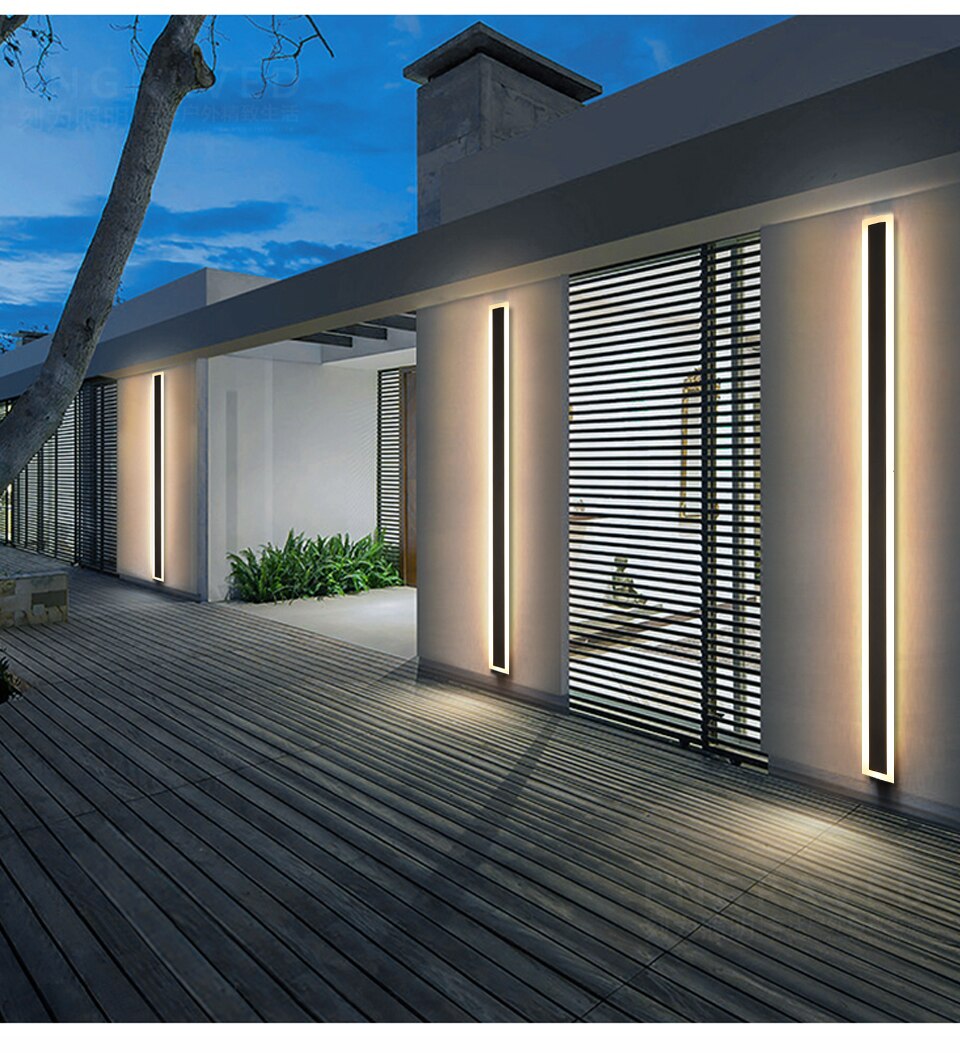 GERAI Outdoor Long Strip LED wall lamp