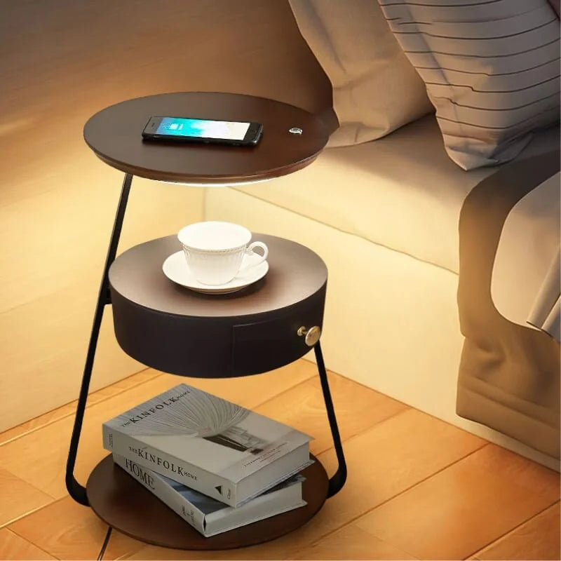 LED Bedside Floor Lamp With Wireless Charging
