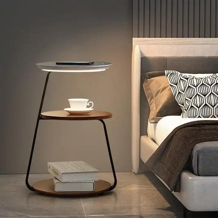 LED Bedside Floor Lamp With Wireless Charging