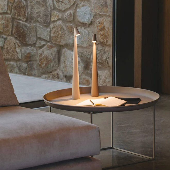 Draadloze Nordic LED Tafellamp | Minimalistisch Design | Oplaadbare Sfeerlamp voor Woonkamer, Eettafel & Nachtkastje
