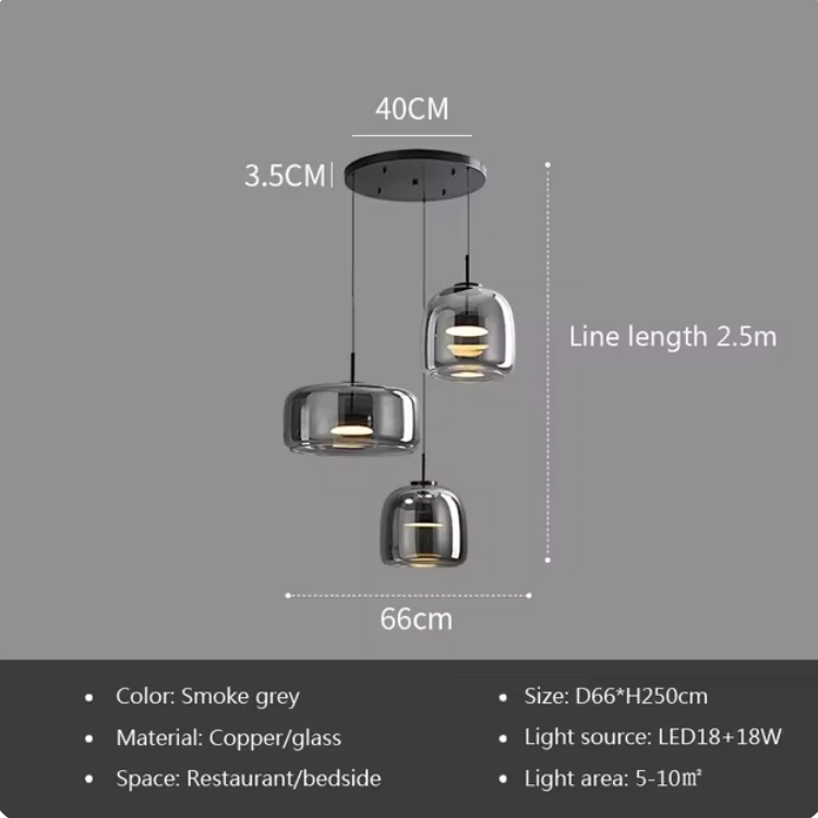 Astrid | Elegant Scandinavian Glass Pendant Lighting for Kitchen Island 13