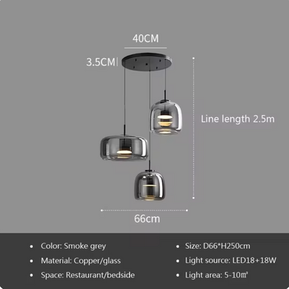 Astrid | Elegant Scandinavian Glass Pendant Lighting for Kitchen Island 13
