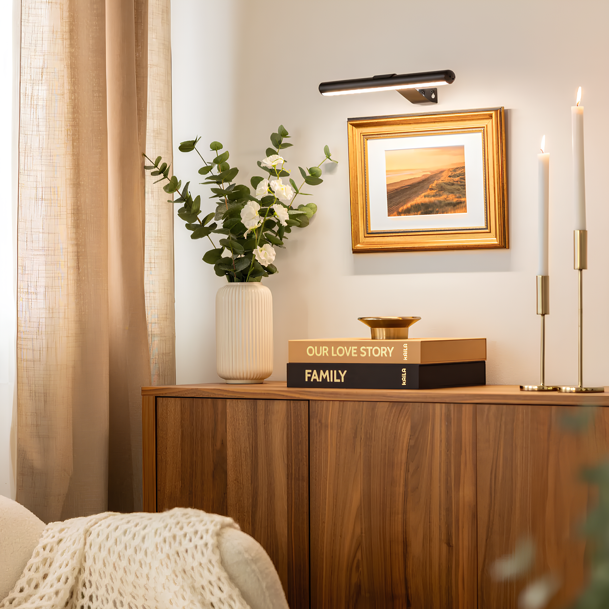 LuminaraLight | Modern Adjustable Cordless Wall Art Light Fixture 3