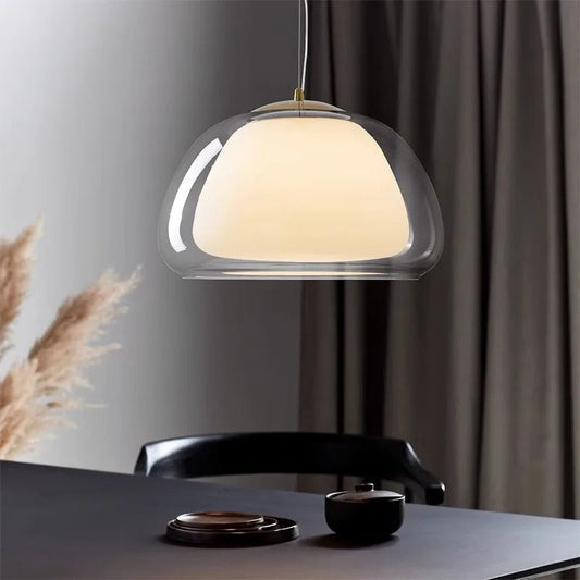 Lunévo | Elegant Hand-Blown Glass Modern Pendant Light Fixture 0