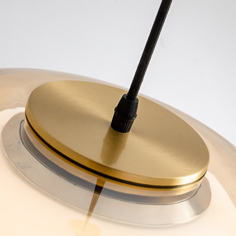 Lunévo | Elegant Hand-Blown Glass Modern Pendant Light Fixture 2