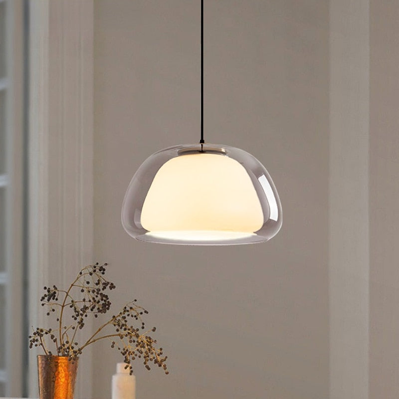 Lunévo | Elegant Hand-Blown Glass Modern Pendant Light Fixture 4