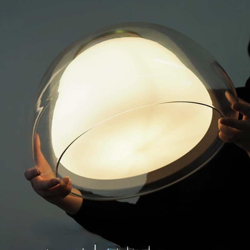 Lunévo | Elegant Hand-Blown Glass Modern Pendant Light Fixture 6