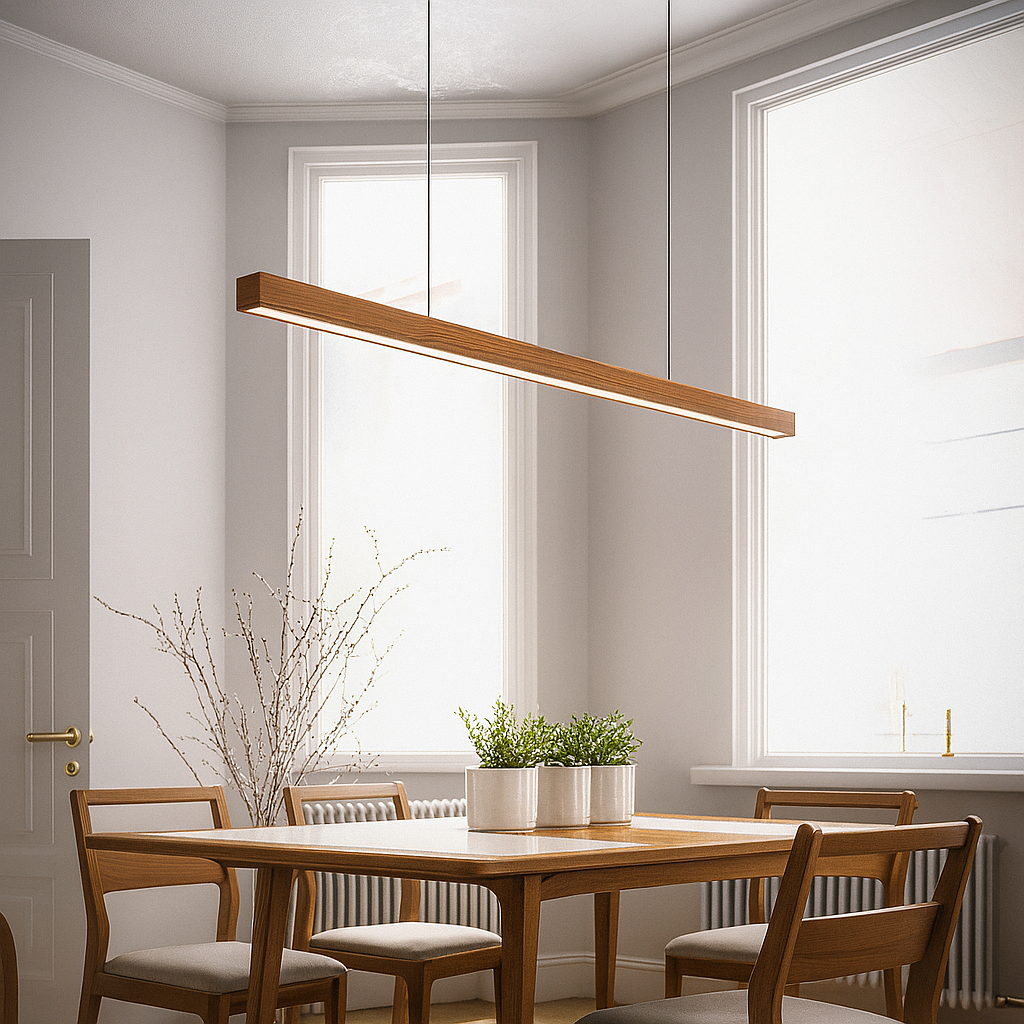 NordicGlow | Elegant Modern Wood Pendant Lighting for Kitchen Island 1