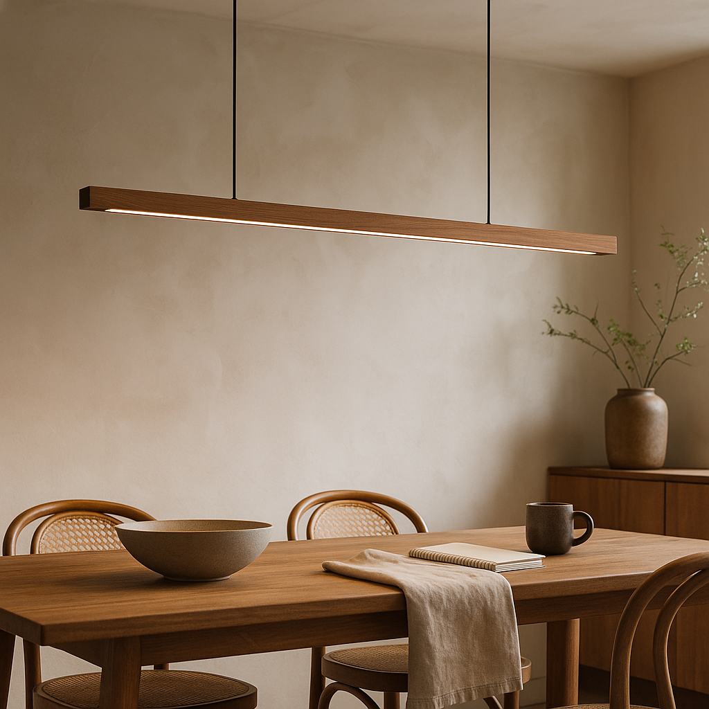 NordicGlow | Elegant Modern Wood Pendant Lighting for Kitchen Island 3