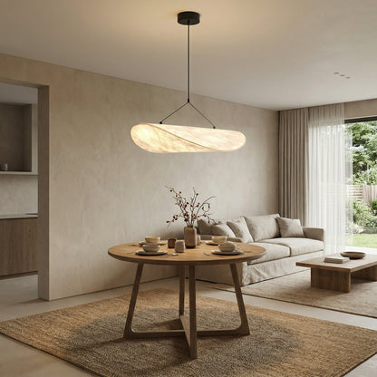 SilkAura | Elegant Black Japandi Kitchen Pendant Light Fixture 1