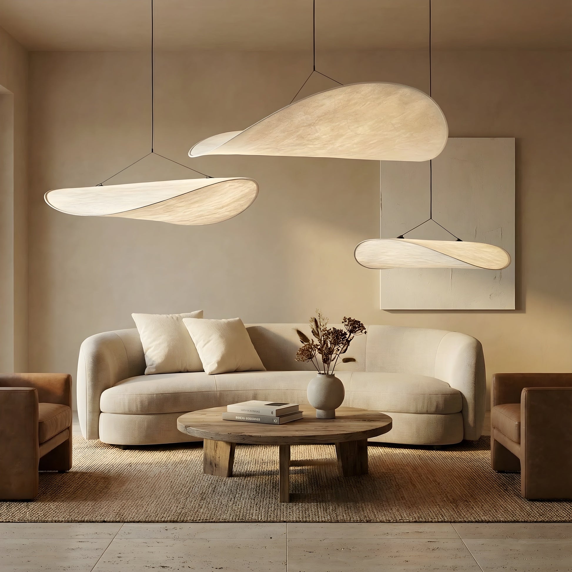 SilkAura | Elegant Black Japandi Kitchen Pendant Light Fixture 2