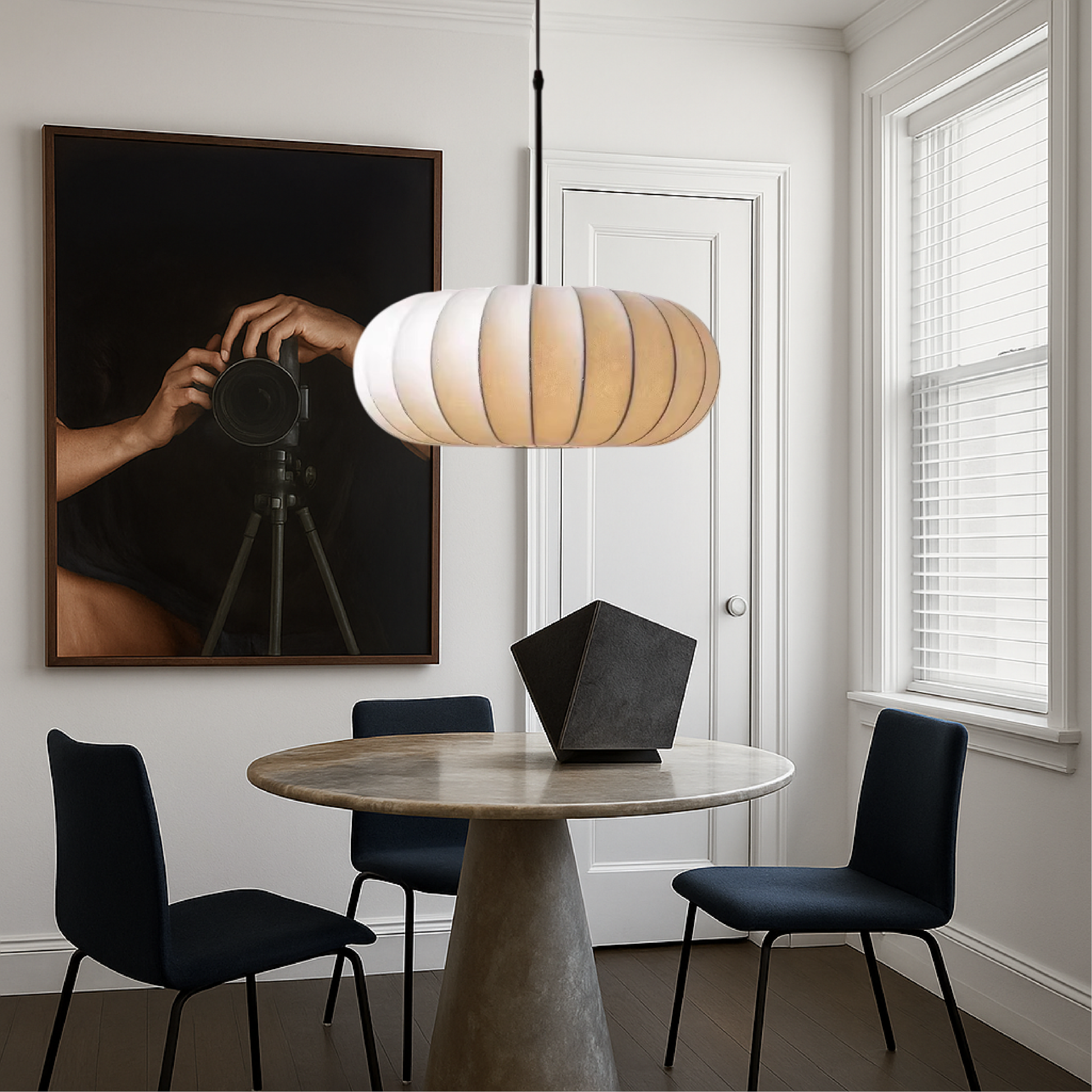VeronaSilk | Elegant Hand-Stretched Silk Kitchen Pendant Lighting 5