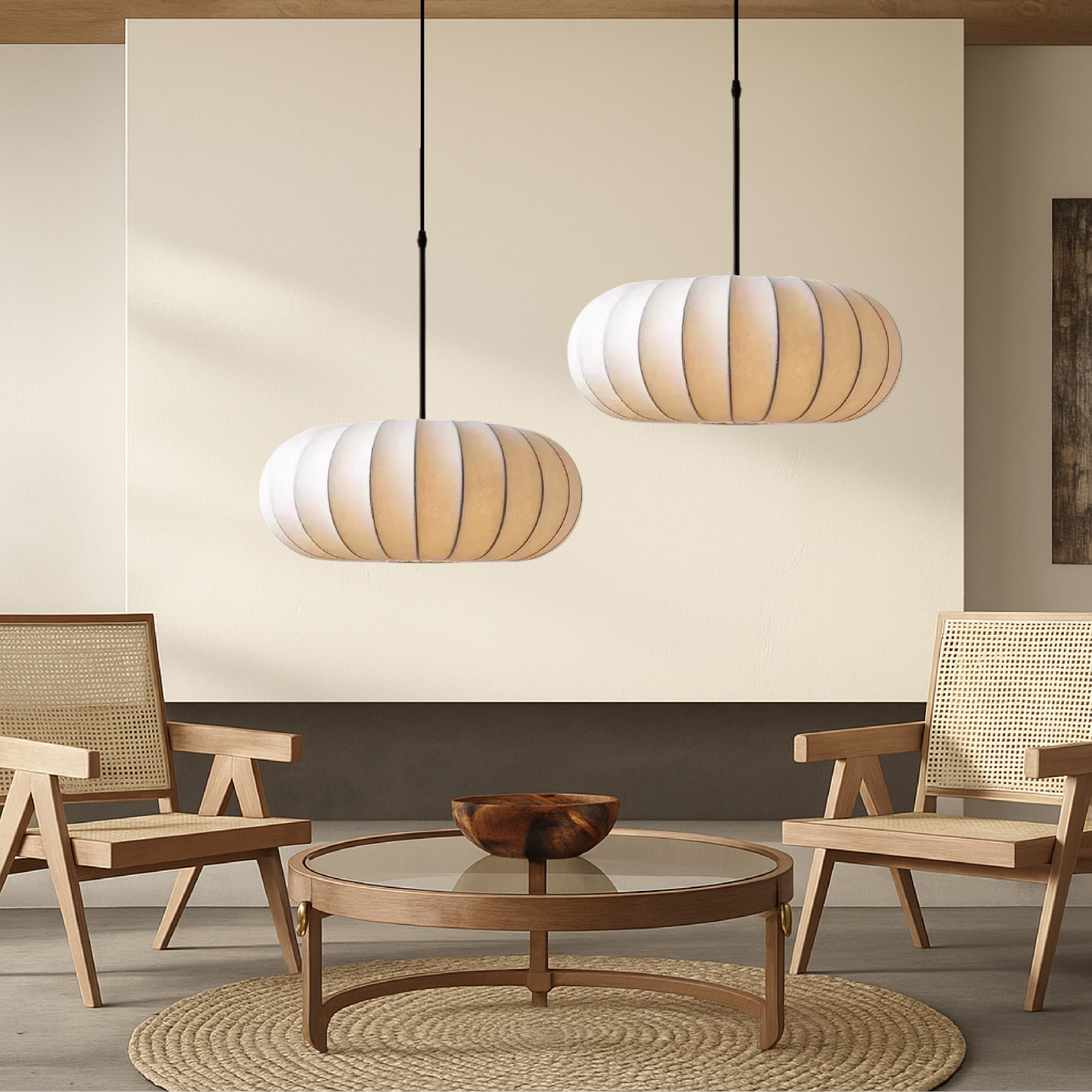 VeronaSilk | Elegant Hand-Stretched Silk Kitchen Pendant Lighting 9
