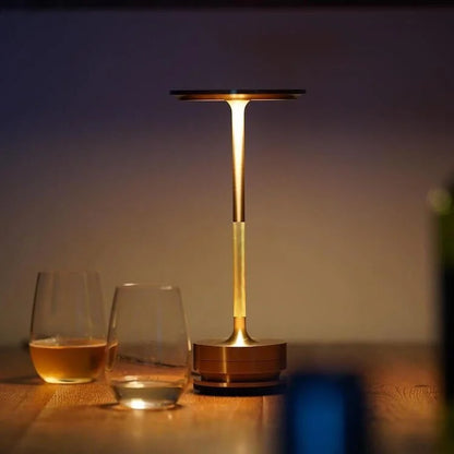 LED Electroplated Metal Cordless Table Lamp