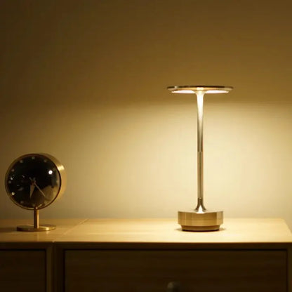 LED Electroplated Metal Cordless Table Lamp