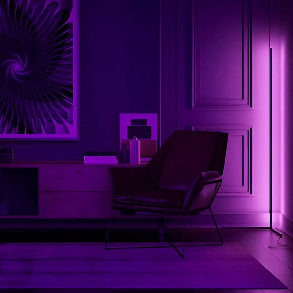 Minimalist Strip LED RGB Dimming with Remote Modern Floor Lamp Standing Lamp